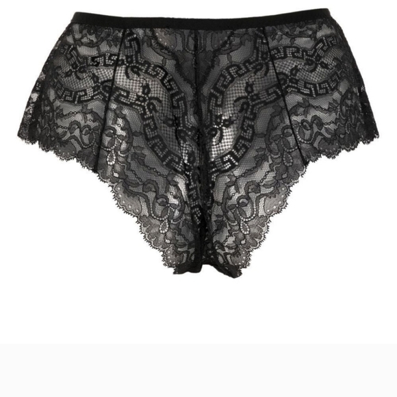 NWT VERSACE BAROCCO LACE DETAIL HIGH WAISTED BRIEFS sz Small - Picture 2 of 5
